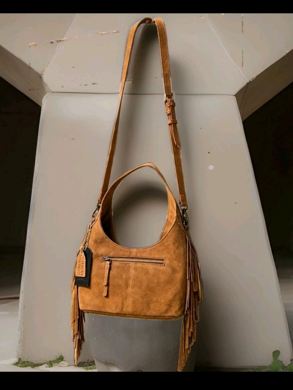 Suede Fringe Hobo Shoulder Bag Crossbody Purse Country  Rodeo Western Boho NEW